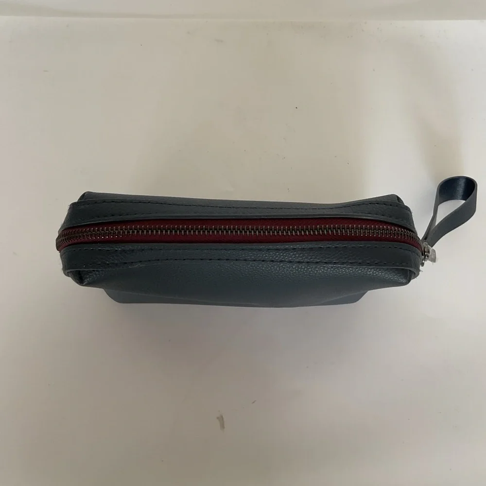 NWOT Missoni Vegan Navy Blue Leather Cosmetic Bag